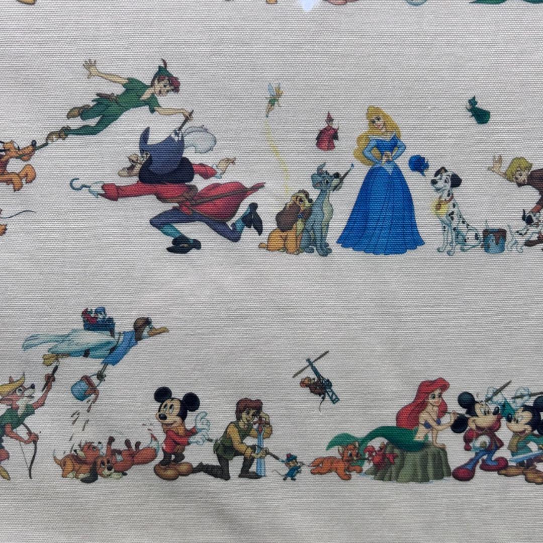 ▽Na右1007 ディズニー 1500枚限定 100周年記念　布ポスター 額装