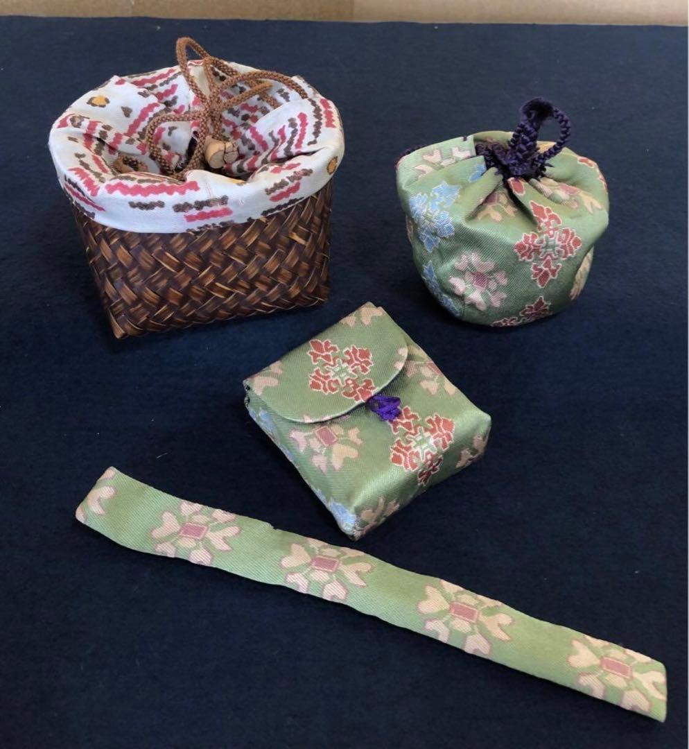 《R》茶道具 蒔絵付 御所籠 在銘 お茶道具付 仕覆付　260120き5