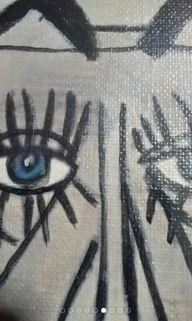 作者不明模写ベルナールビュッフェ赤い背景のクラウン複製画中古F6油彩