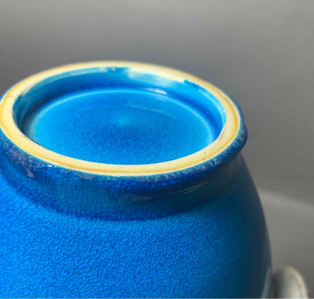 茶道具　交趾鶴首花入　永楽善五郎