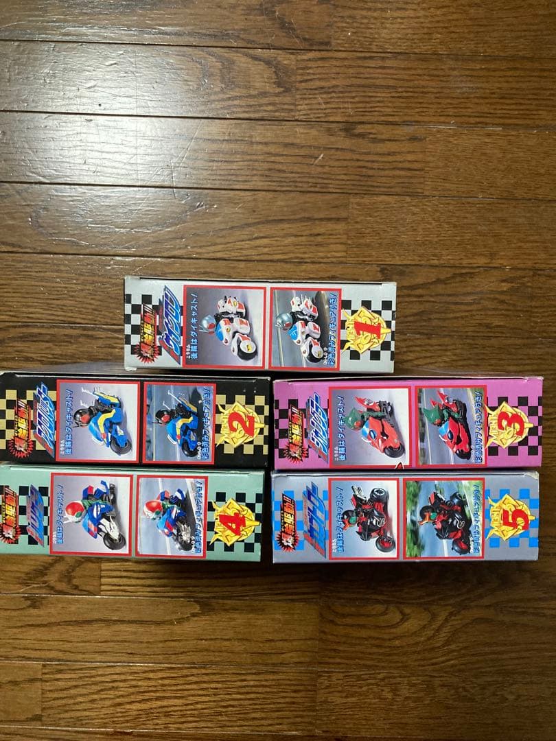 【バンダイ 】爆輪駆動‼︎仮面ライダーSD 仮面ライダー5種:1992年/日本製