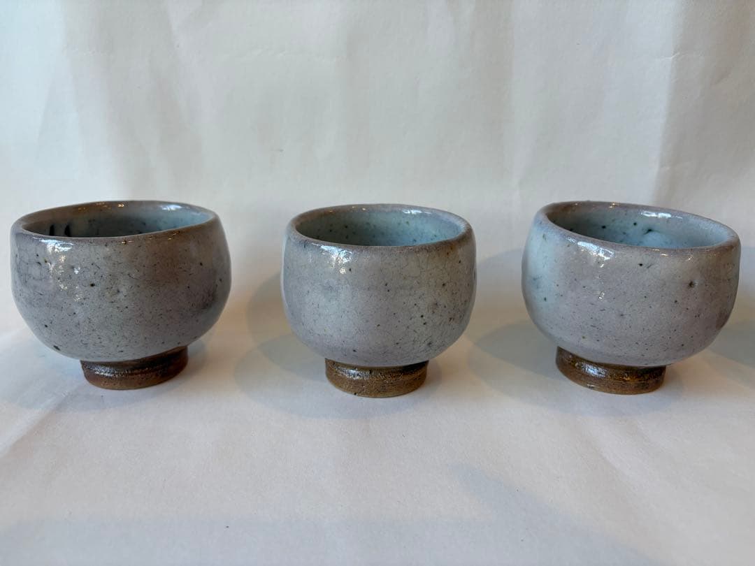 成井恒雄　汲み出し　湯呑み　益子焼　5客　未使用品