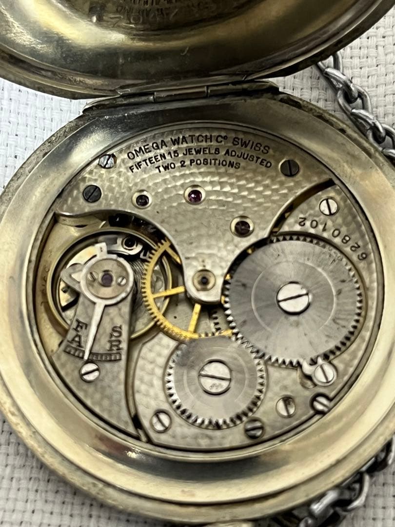 稼働品 OMEGA オメガ 懐中時計 ヴィンテージ アンティーク