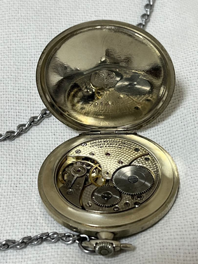 稼働品 OMEGA オメガ 懐中時計 ヴィンテージ アンティーク