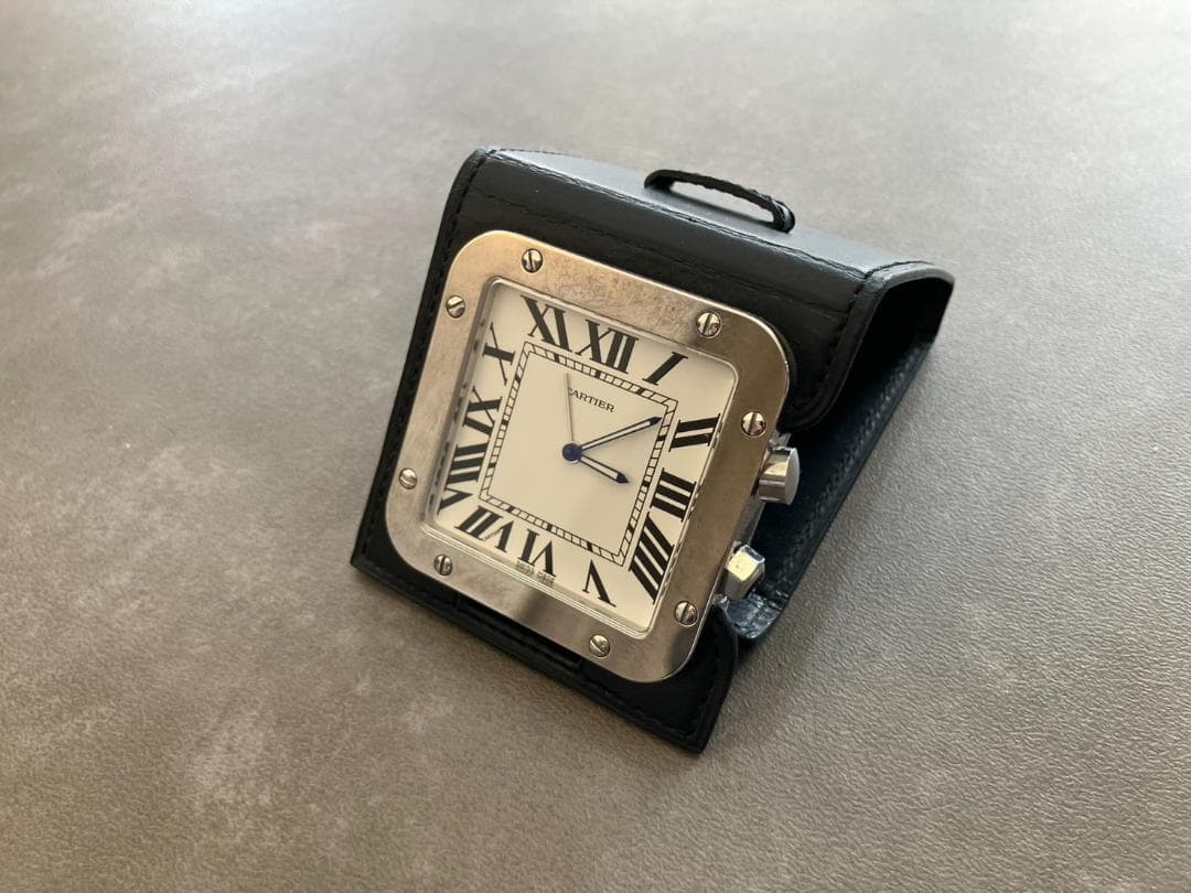 ⭐稼働品・廃版⭐ サントス ドゥ カルティエ デスククロック W0100042