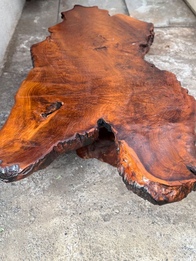 【一枚板】天然Redwoodローテーブル@米国$3900で購入