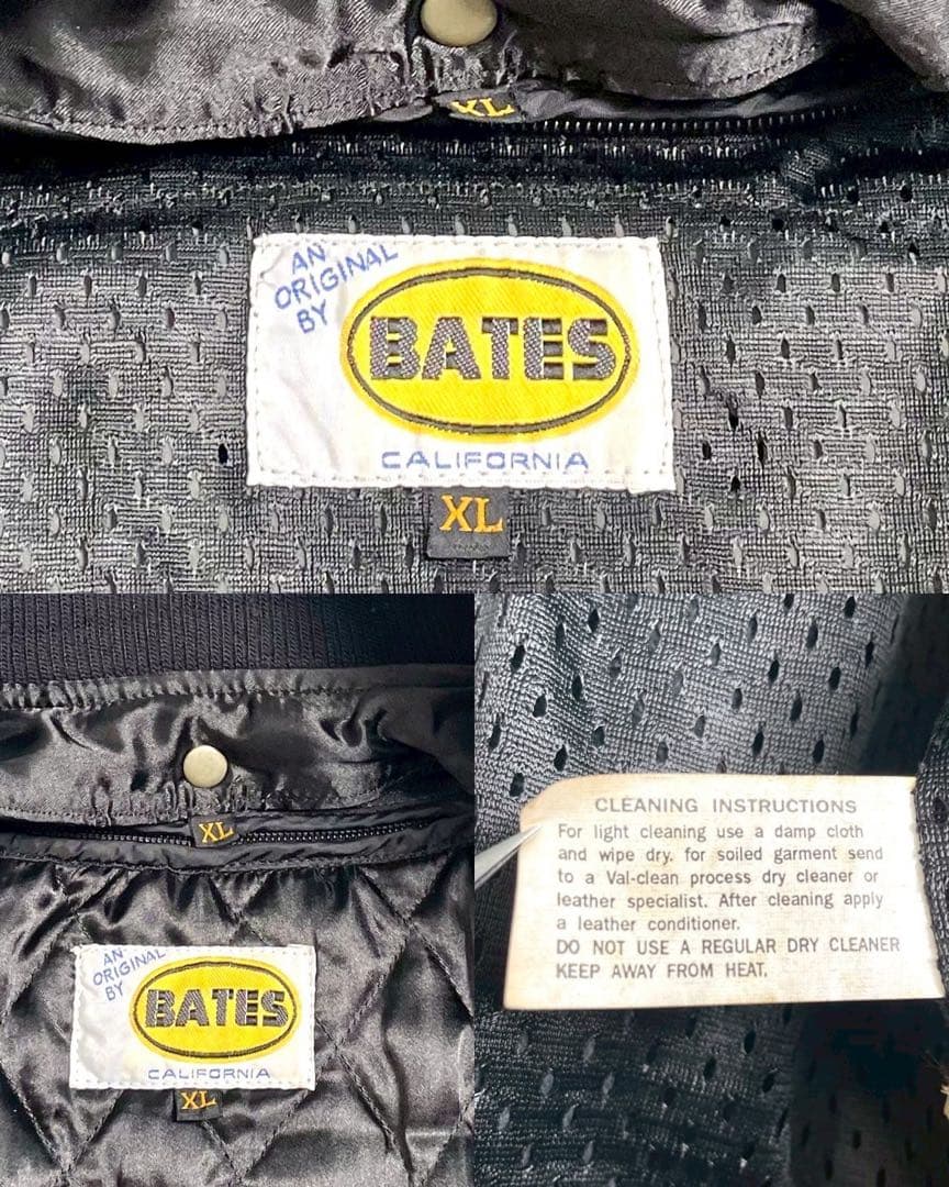 【美品・XL✨】BATES 3way ライダースジャケット ワッペン ライナー