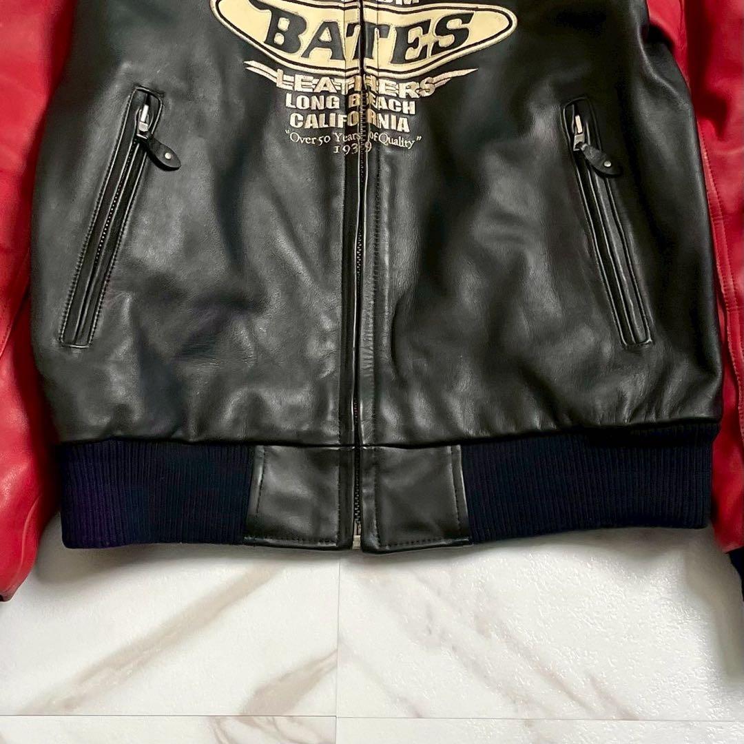 【美品・XL✨】BATES 3way ライダースジャケット ワッペン ライナー