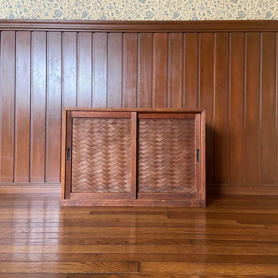 mini様✴︎ 網代編み　時代家具　茶道具棚　アンティーク家具　お茶室に　照明