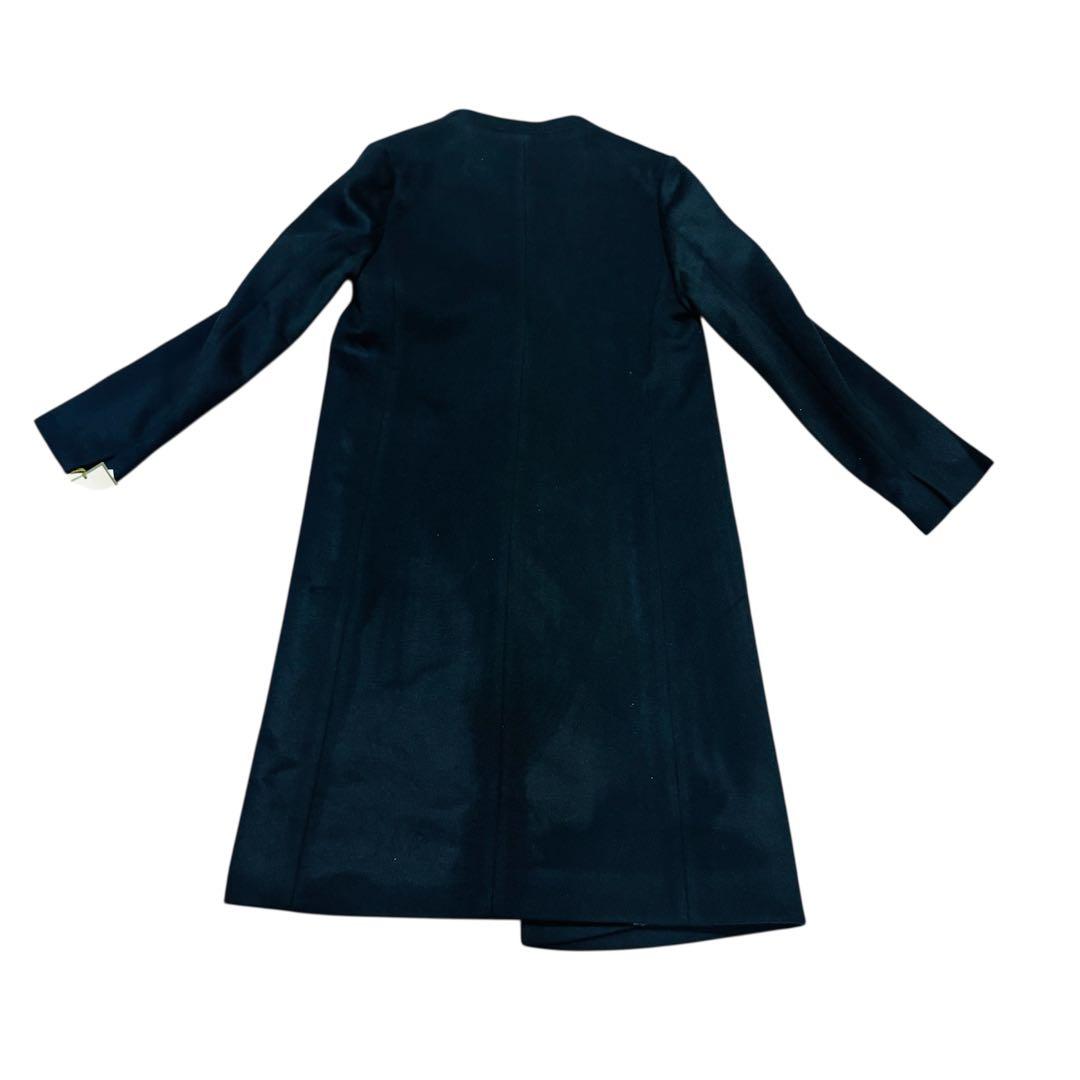 【半額以下！未使用品】 ROPE ロペ ネイビー ノーカラー ロングコート