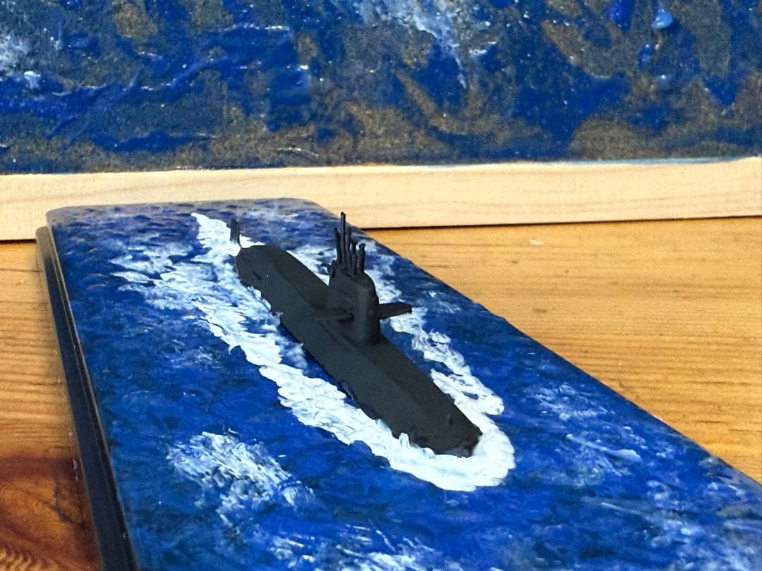 1/700 海上自衛隊おやしお型潜水艦メタルキット完成品ジオラマ
