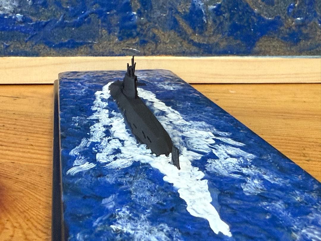 1/700 海上自衛隊おやしお型潜水艦メタルキット完成品ジオラマ