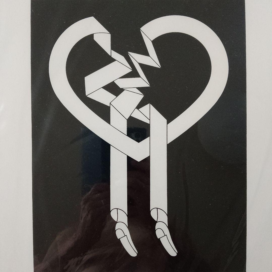 福田繁雄　シルクスクリーン『ハート』直筆サイン入