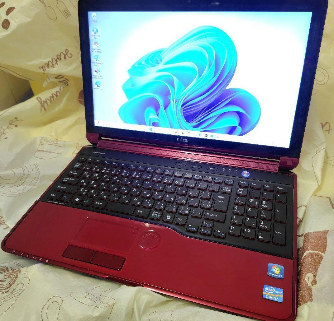 良品 Fujitsu■Win11 Corei7 SSD480GB Blu-ray