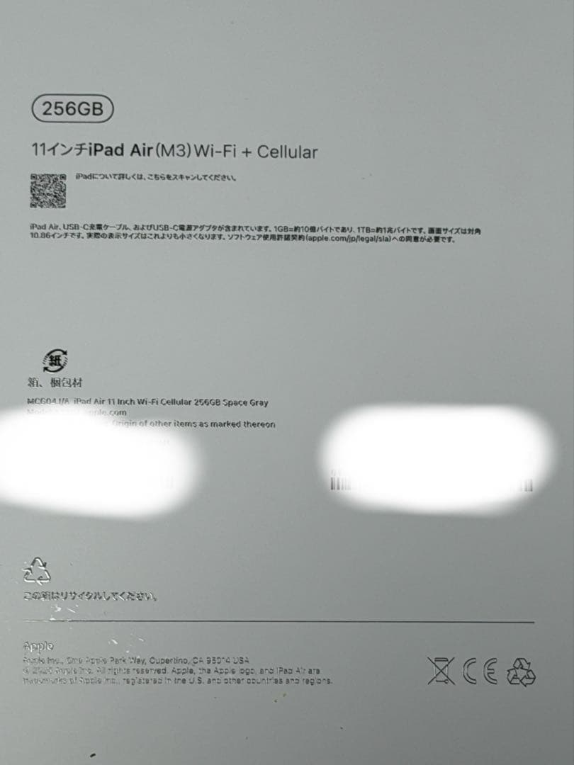 ★美品★iPad Air (M3) 256GB Wi-Fi + Cellular