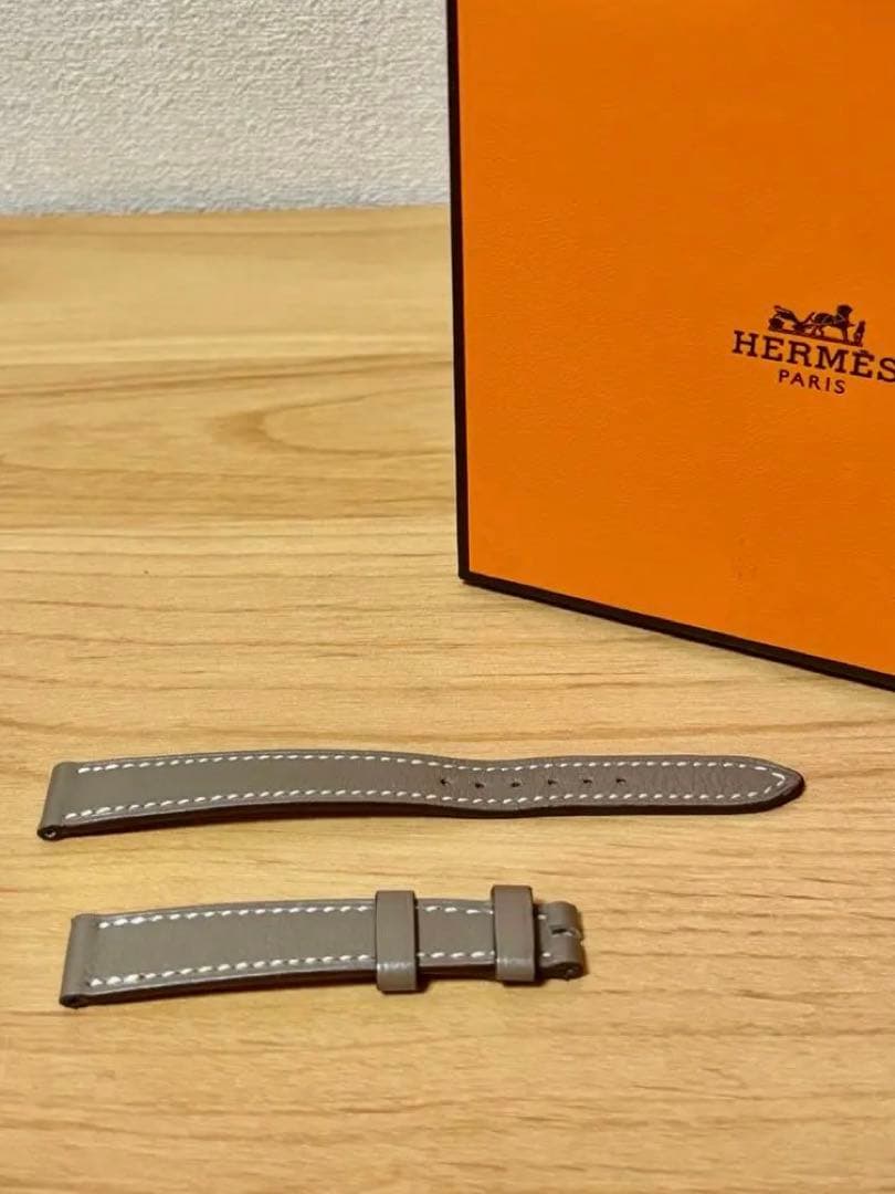HERMESエルメス腕時計レザーベルト 革ベルト【エトゥープ】