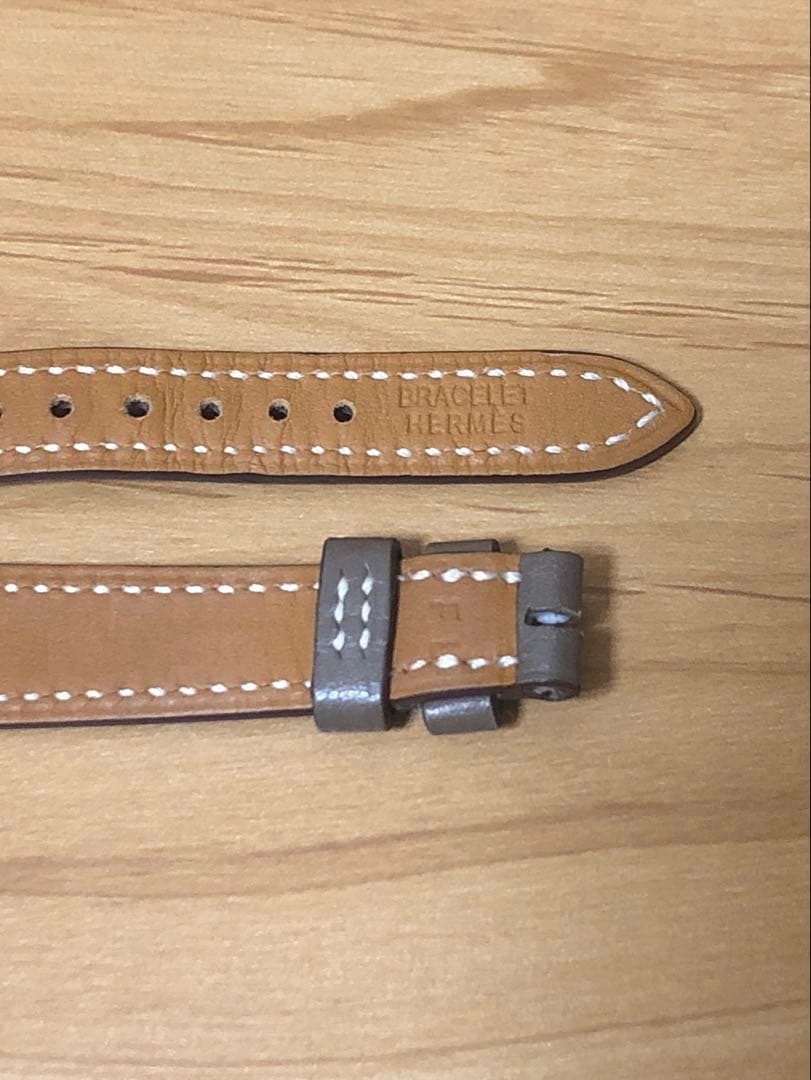 HERMESエルメス腕時計レザーベルト 革ベルト【エトゥープ】