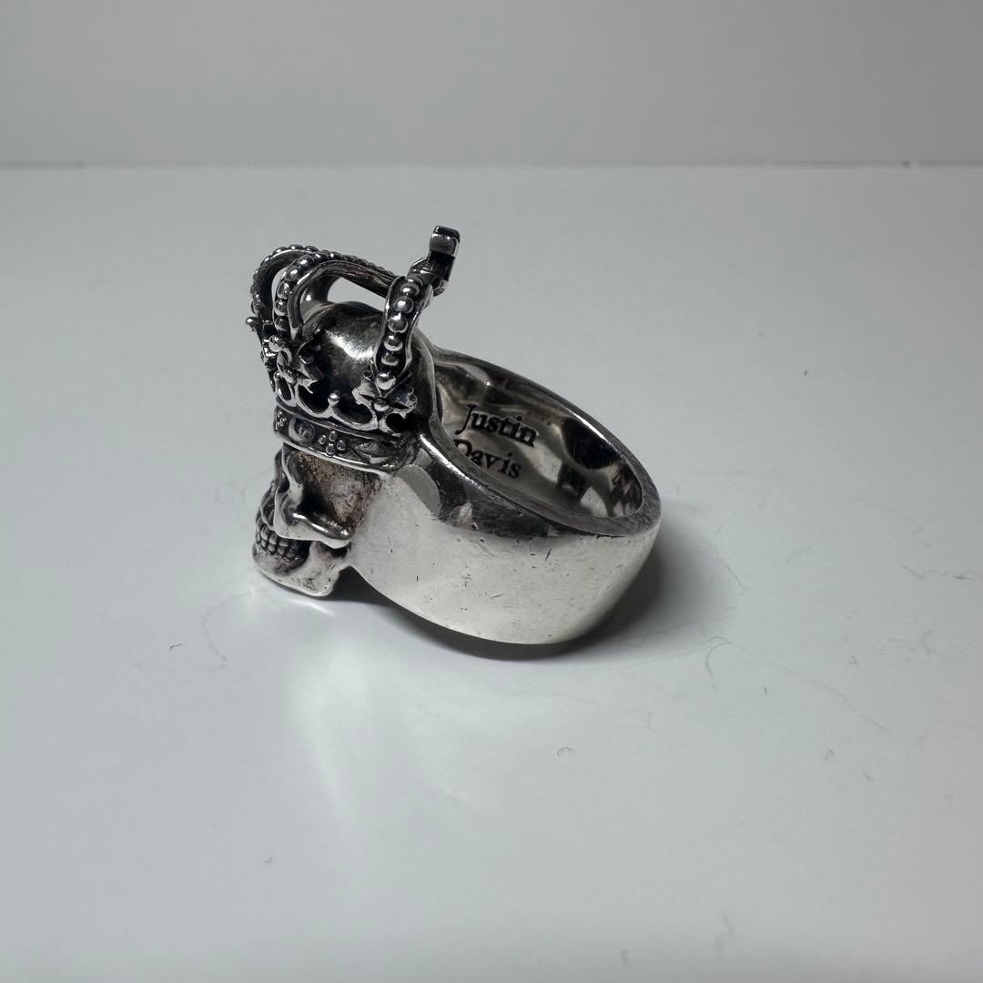 【JUSTIN DAVIS】Essential クラウン スカル リング 8号