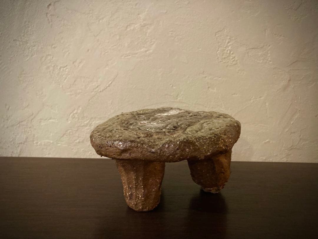 ◆希少◆コレクター放出品◆國吉清尚◆脚付き菓子台◆検＞国吉清尚◆やちむん◆壷屋焼