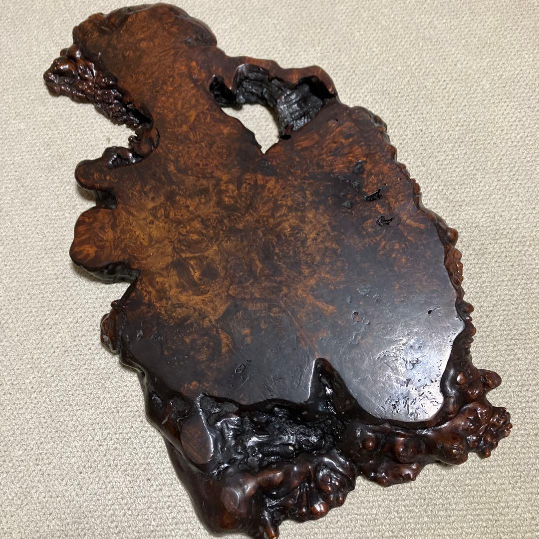 銘木　板　飾り台　ダークブラウン