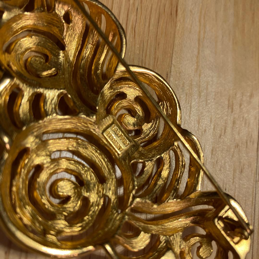 ランバン◆超希少◆LANVIN ヴィンテージ 渦巻き模様ブローチ