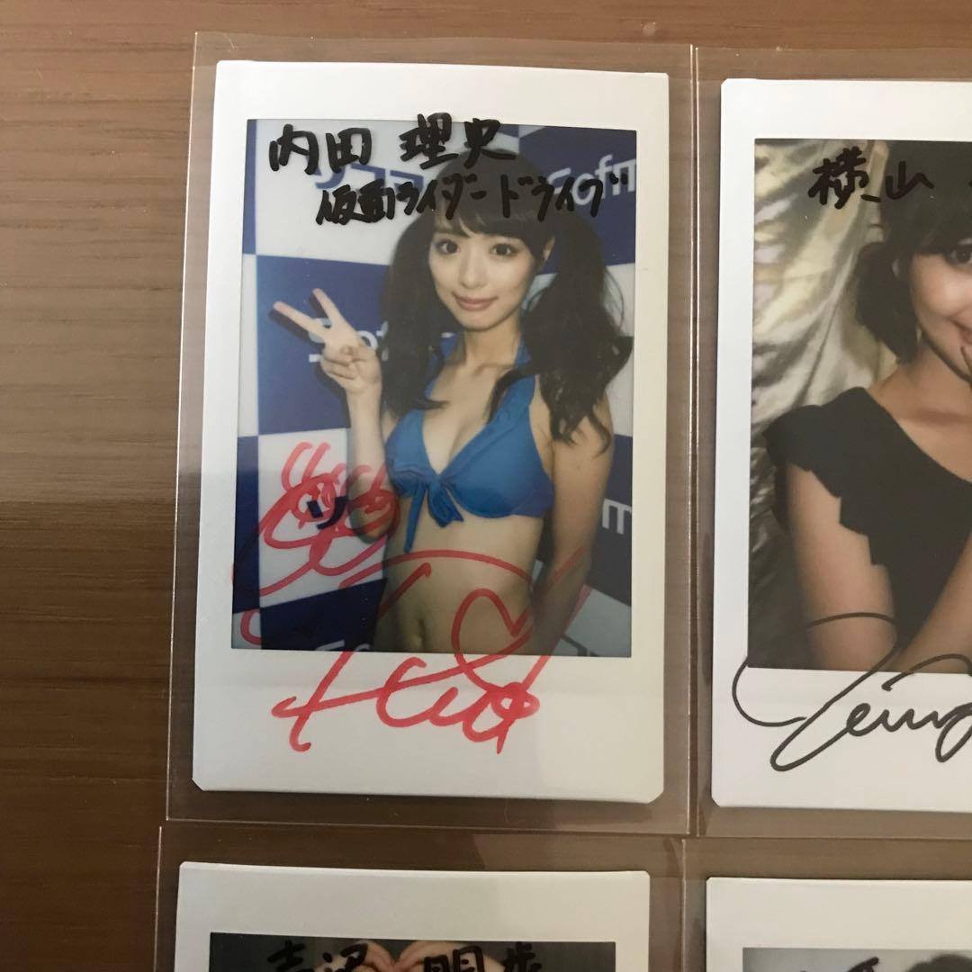 グラビア女優 恵比寿マスカッツ等 サイン入りチェキ 15枚 内田理央 吉沢明歩