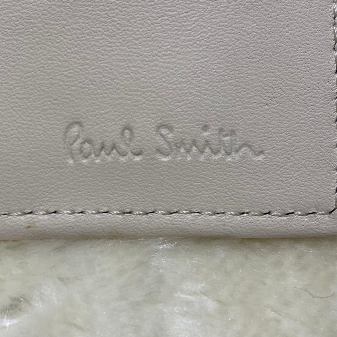 付属品完備❗️新品未使用✨ポールスミス三つ折り財布レザー総柄マルチカラーWホック