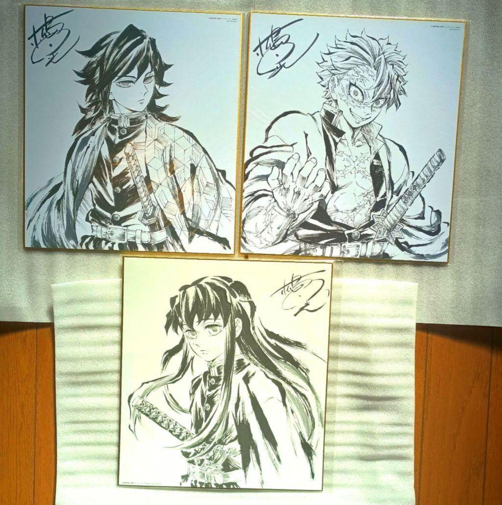 【3枚セット】アニメ　鬼滅の刃　刀鍛冶の里編　柱稽古編　色紙　描き下ろし