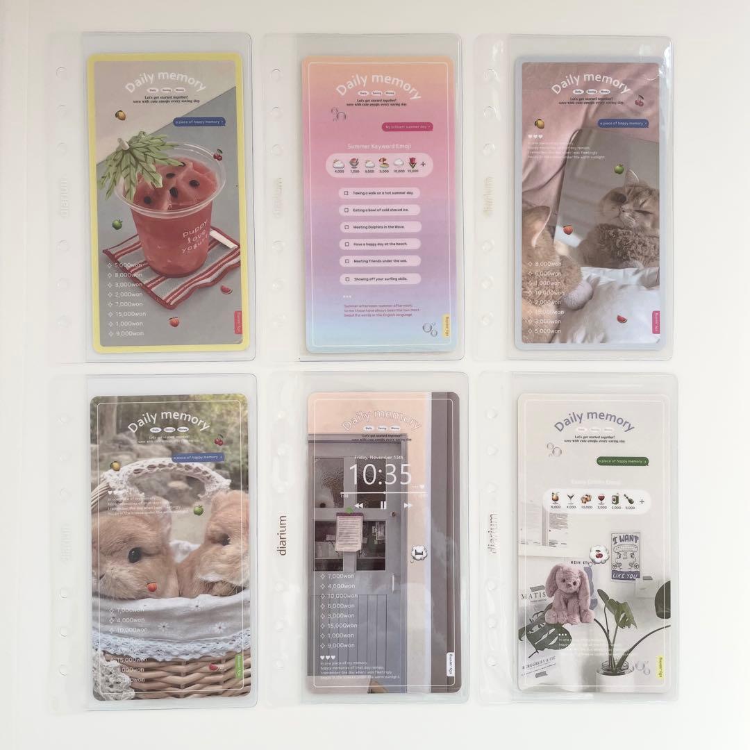 早い者勝ち　韓国　バインダー　貯金　貯蓄　カバー　リフィル　ポケット　ボード　2