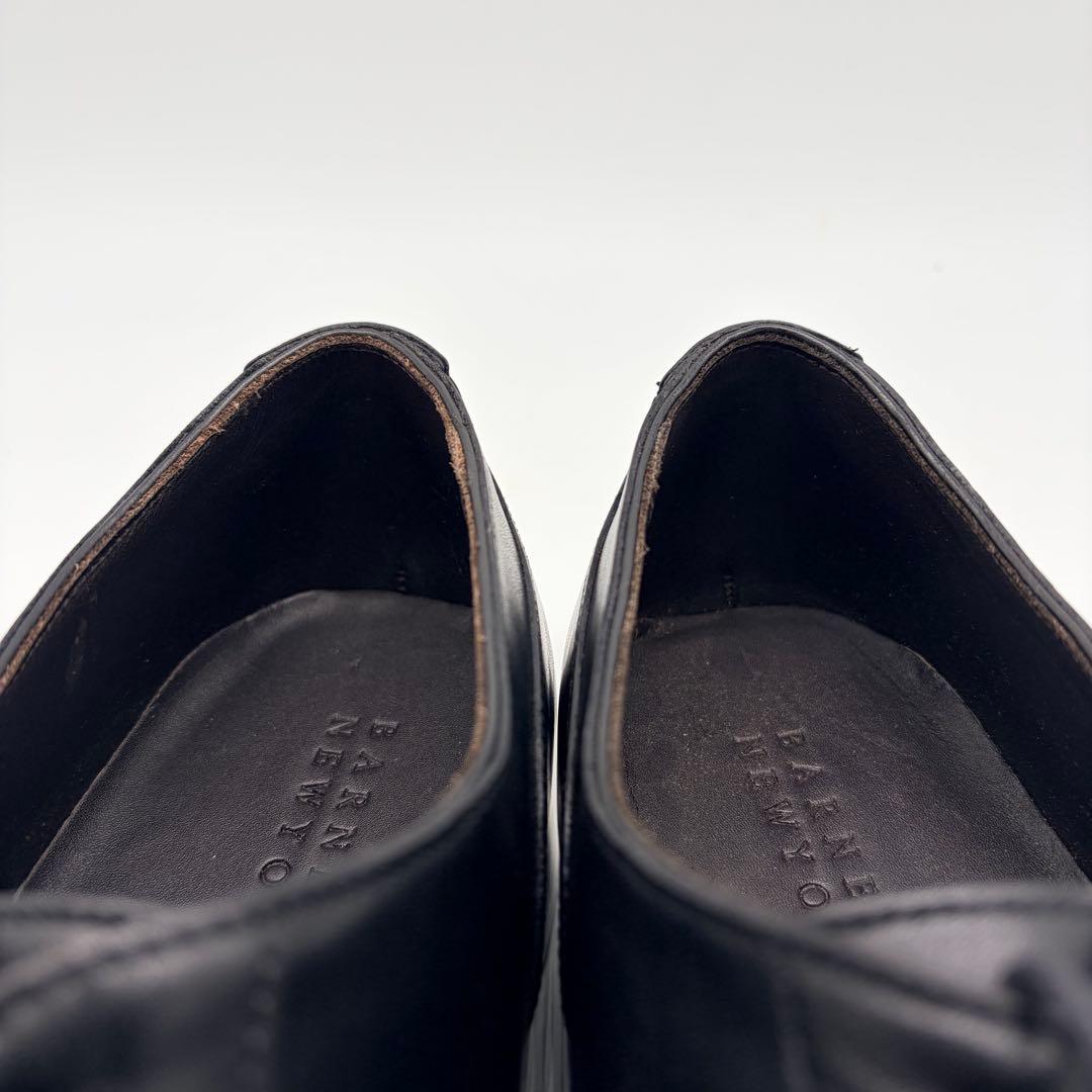 【展示品】バーニーズニューヨーク Uチップ 26.5cm ブラック 外羽根 革靴