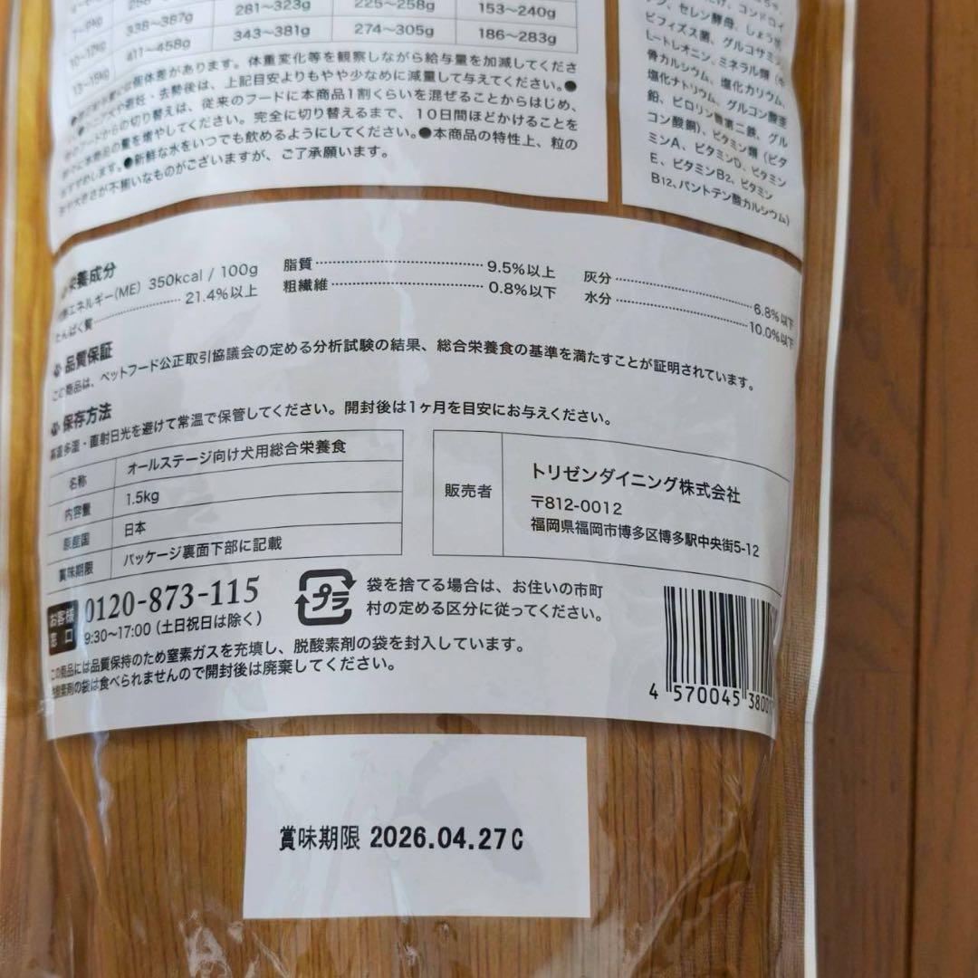 うまか プレミアムドッグフード 1.5kg ×6袋　SYT