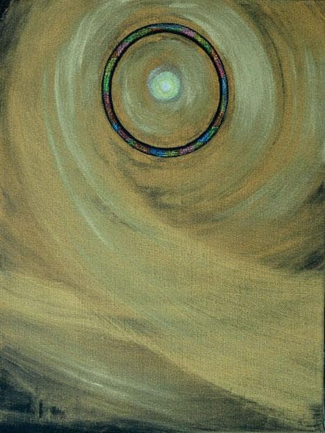 油絵 菅家令子 絵 絵画インテリア額付(白)F3-G172023 風景祈り 希望