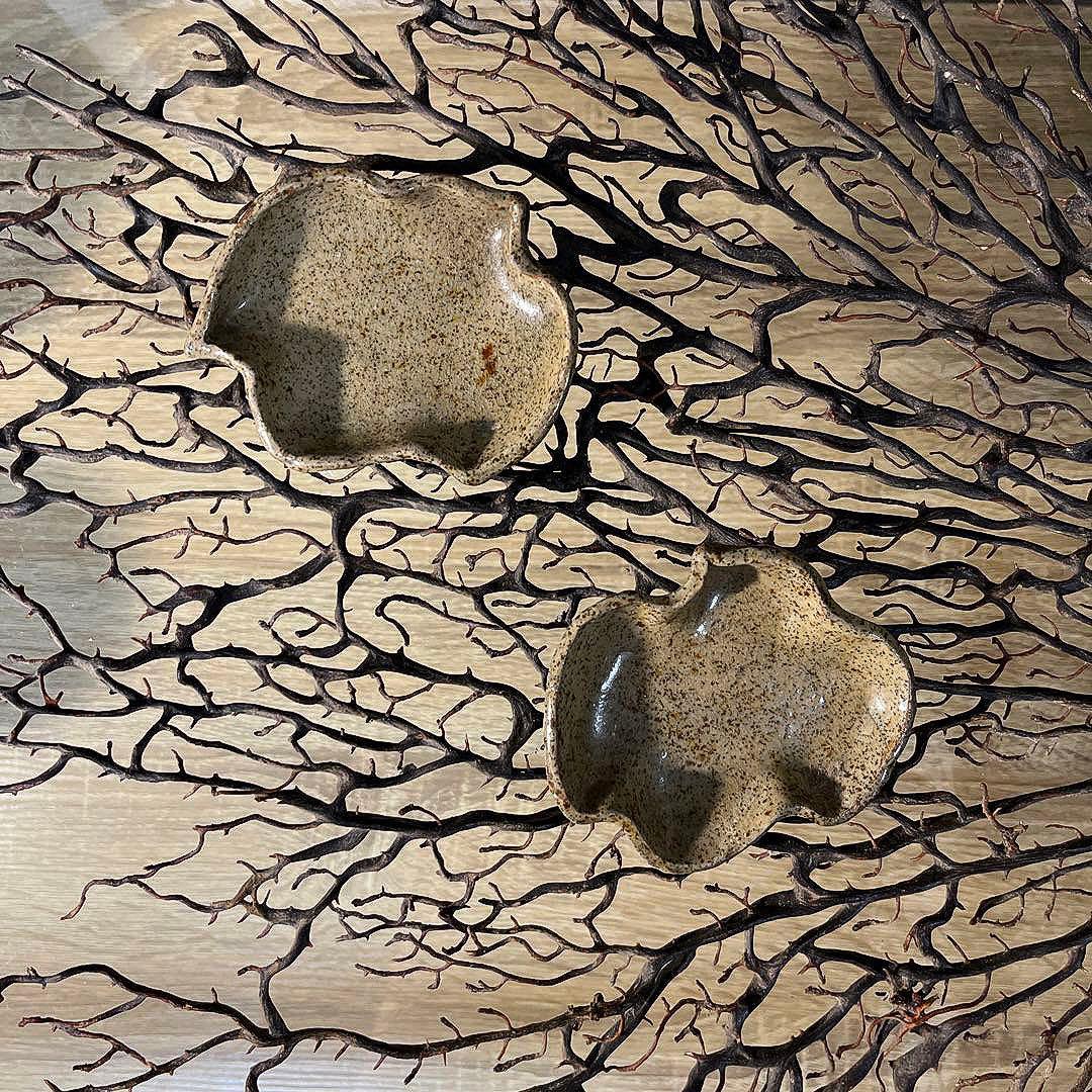 骨董　古陶　希少 まひこ 舞子焼　千鳥型　豆皿　小皿　茶道具　１客限り