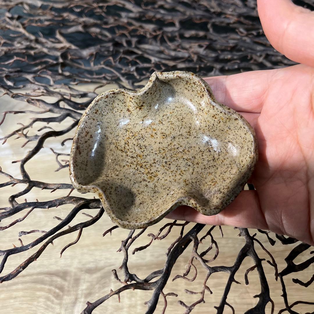 骨董　古陶　希少 まひこ 舞子焼　千鳥型　豆皿　小皿　茶道具　１客限り