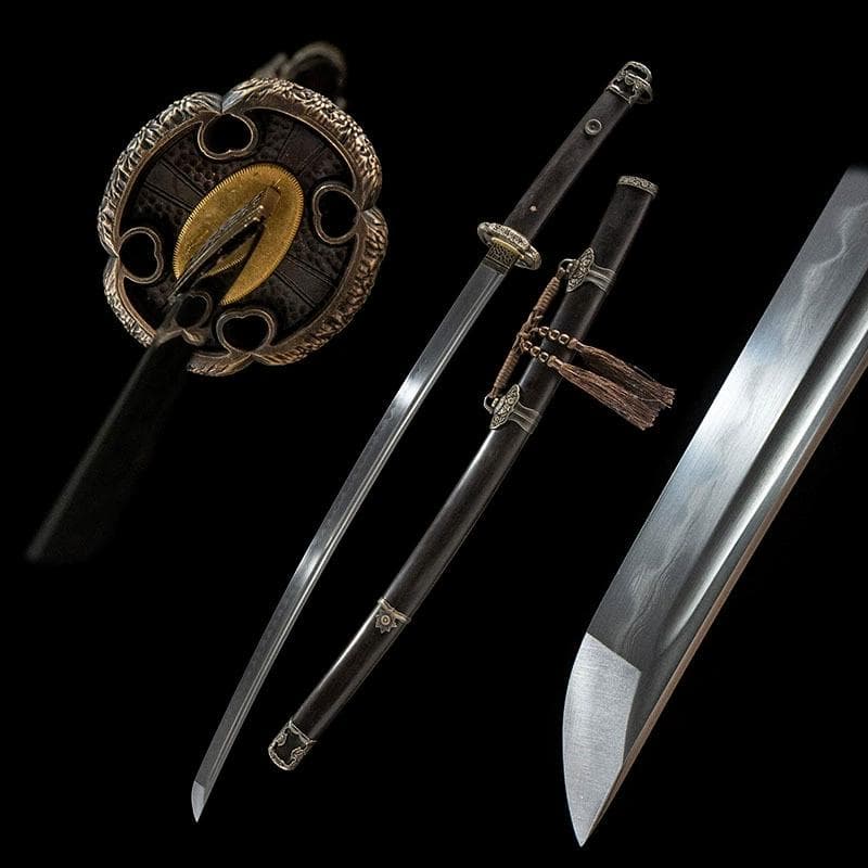 夜鶴黒檀太刀 日本刀 模造刀 居合刀 武士道 武蔵 鑑賞用 手鍛造打