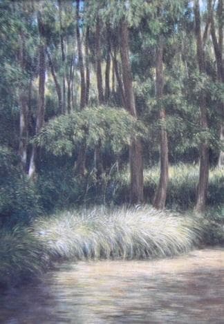 山本貞、【里山初夏】、希少な額装用画集より、新品額装付