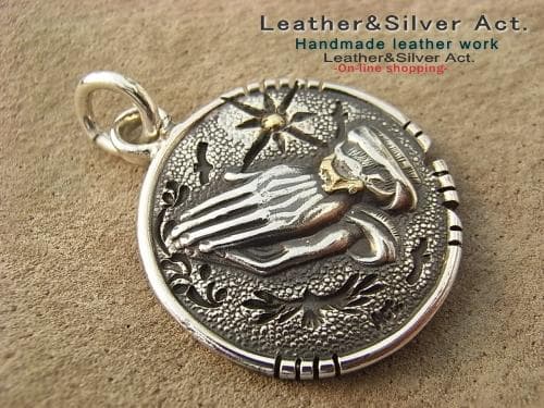 祈りの手　フリーメイソン 秘密結社 　 シルバーネックレス　925　ハンドメイド