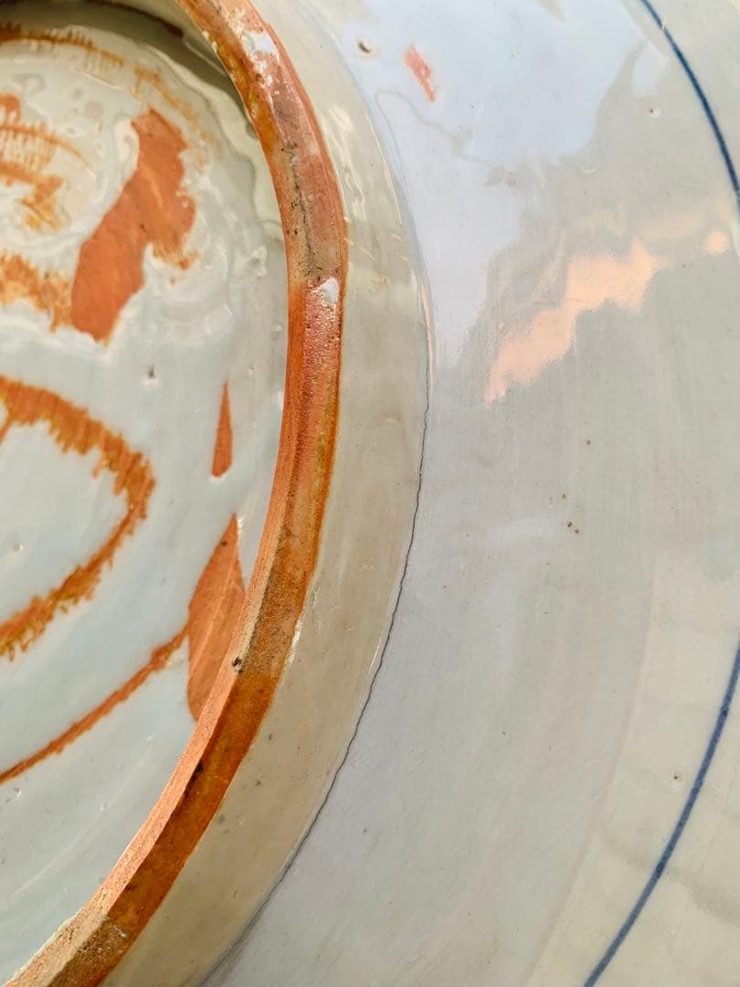 中国明時代花鳥文様 平皿 直径約46cm(phuonganh05206)