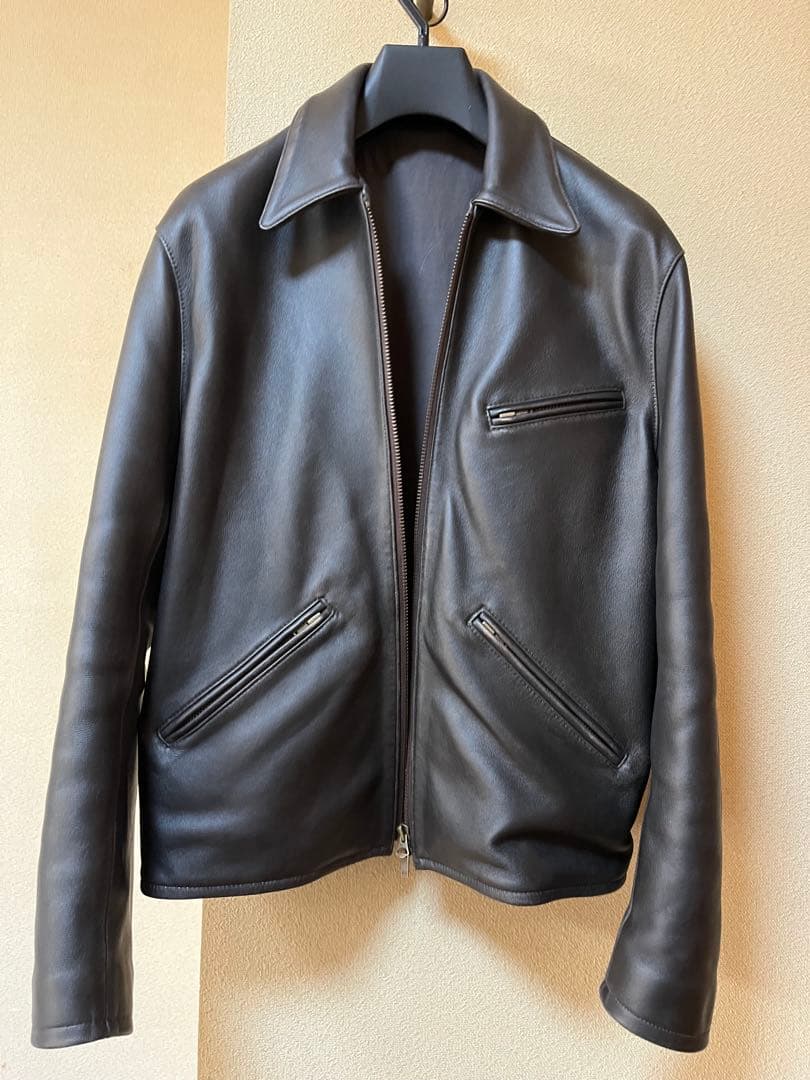 LIDMN VINTAGE WASHED LEATHER ZIP Sサイズ