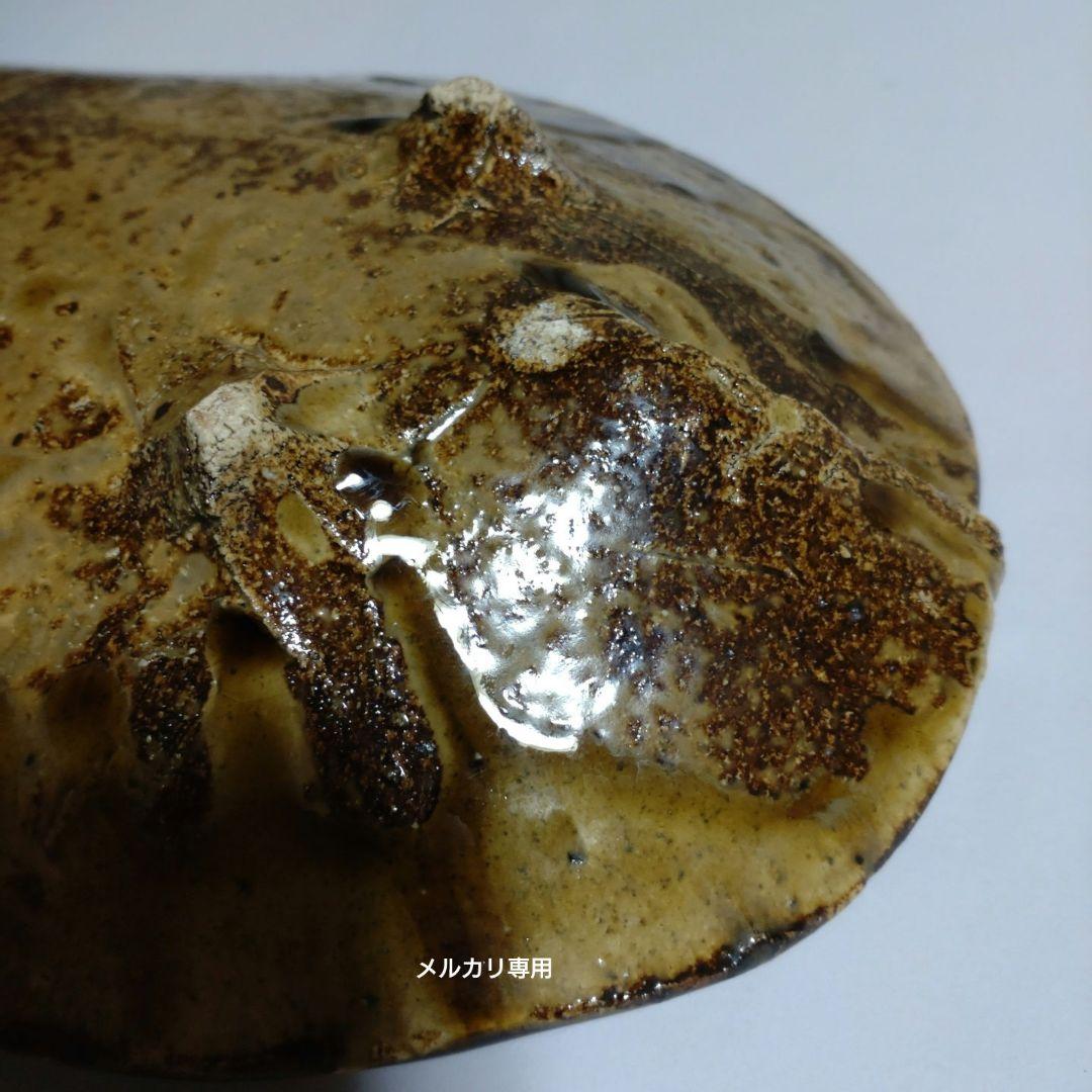 益子焼『馬場由知子』　飴釉四脚長皿　師·高内秀剛