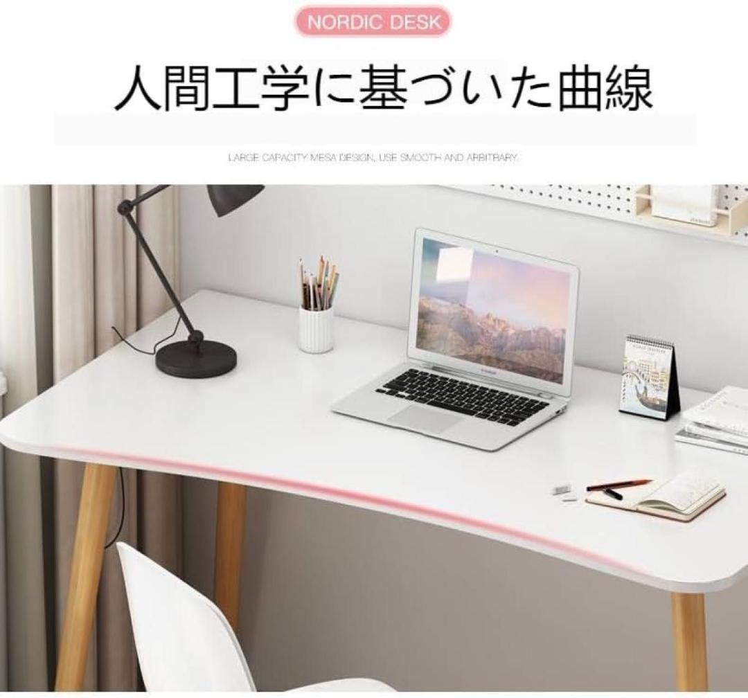 新生活応援⭐パソコンデスク 勉強机 ホワイト 60cmX40cmX72cm 組立