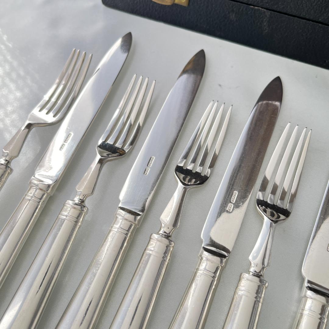 【Maple & Co.】デザートセットナイフ / フォーク 12本 ケース