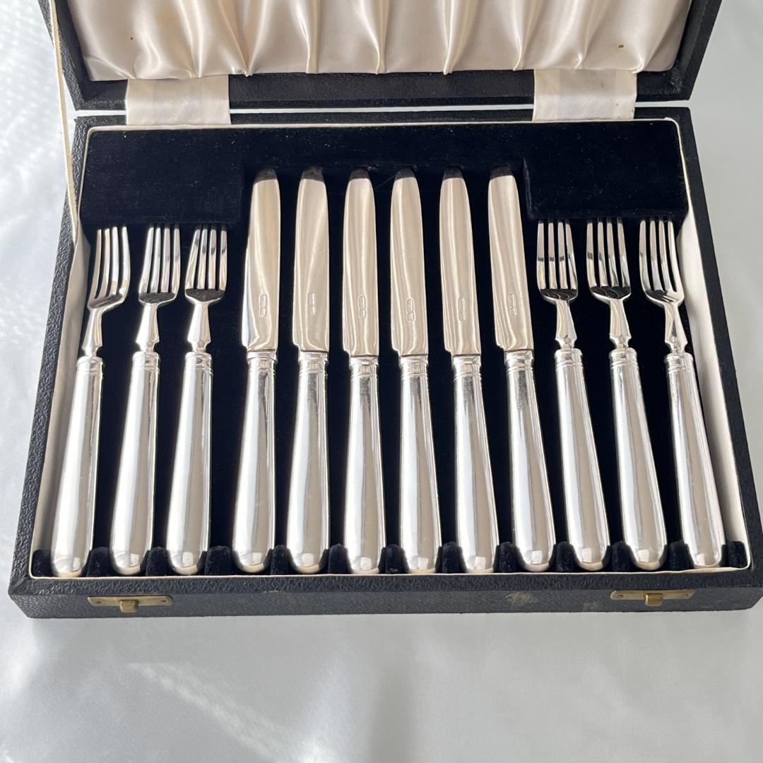 【Maple & Co.】デザートセットナイフ / フォーク 12本 ケース