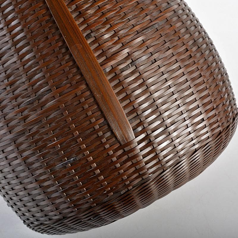 伝統工芸士　森上仁作　竹製　豊後篭　掛花篭　花生　共箱　M　R5402