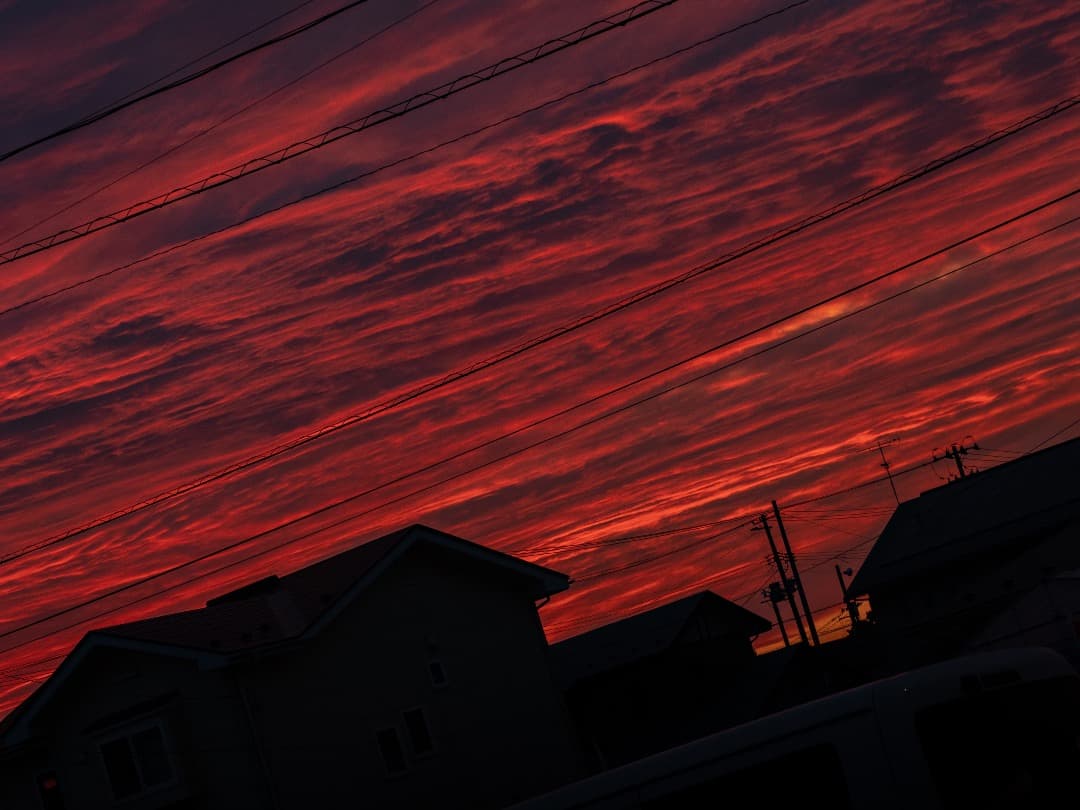 夕空 写真 額付き アート A3 夕焼け
