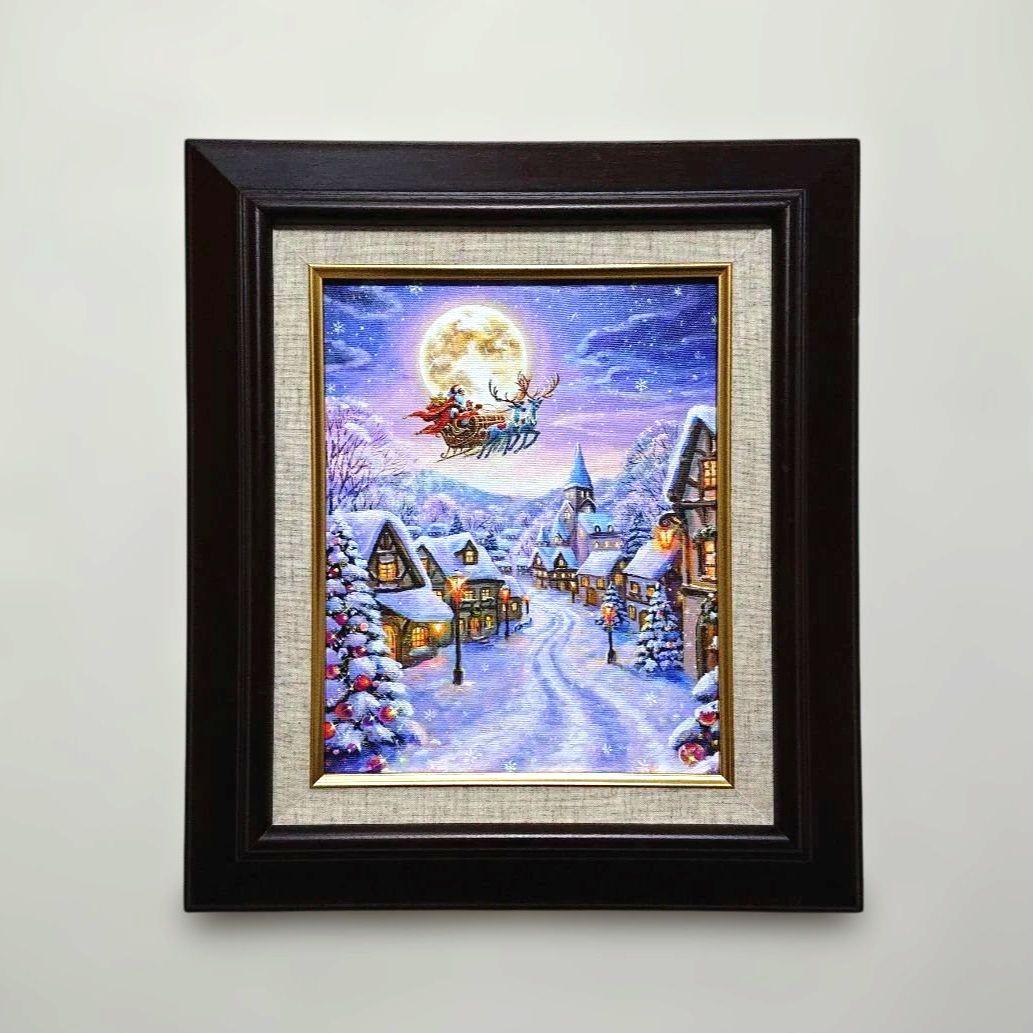 め*か様 【雪の降る日】アクリル画 F3 風景画 絵画