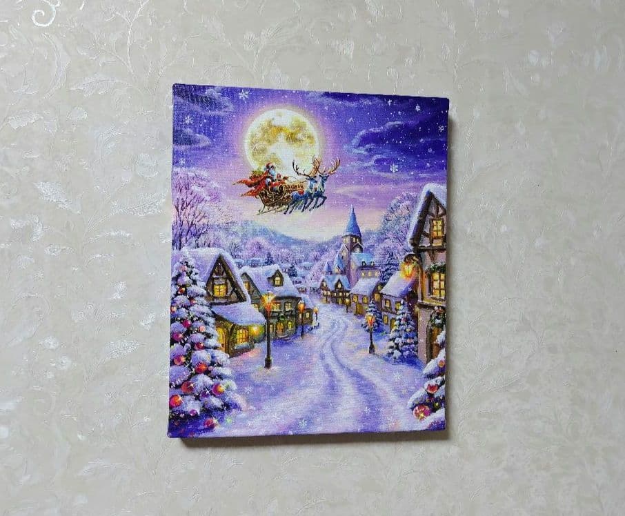 め*か様 【雪の降る日】アクリル画 F3 風景画 絵画