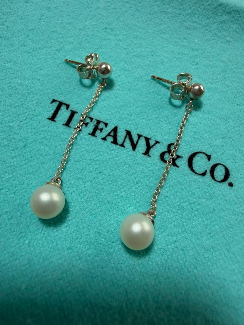ティファニー　ドロップ　ピアス　パール　Tiffany クリーニング済　真珠