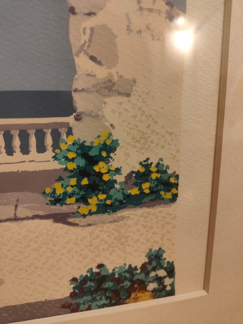 希少 額装 サルボ SALVO 風景画 シルクスクリーン