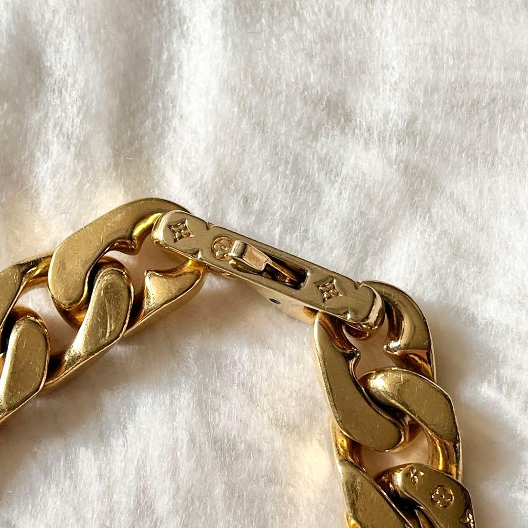 ルイヴィトン　ブレスレット　ゴールド ブラスレ　チェーンリンクス　M